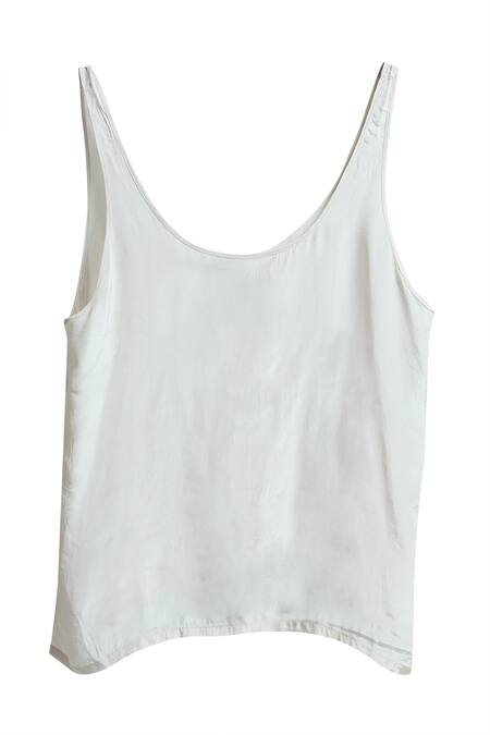 Buy_Rajat K Tangri_Ivory Cotton Embroidery Bandeau Mughal Painting Pattern Kaftan Top And Sharara Set _Online_at_Aza_Fashions