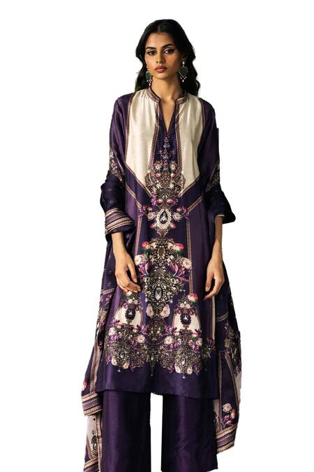 Falguni Shane Peacock_Helio Kurta Set _Online_at_Aza_Fashions