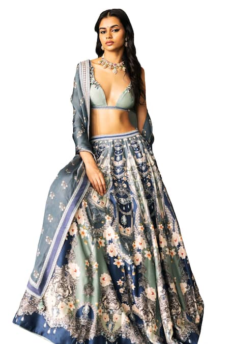 Falguni Shane Peacock Hemera Printed Lehenga Set Online at Aza Fashions Falguni Shane Peacock_Hemera Printed Lehenga Set _Online_at_Aza_Fashions