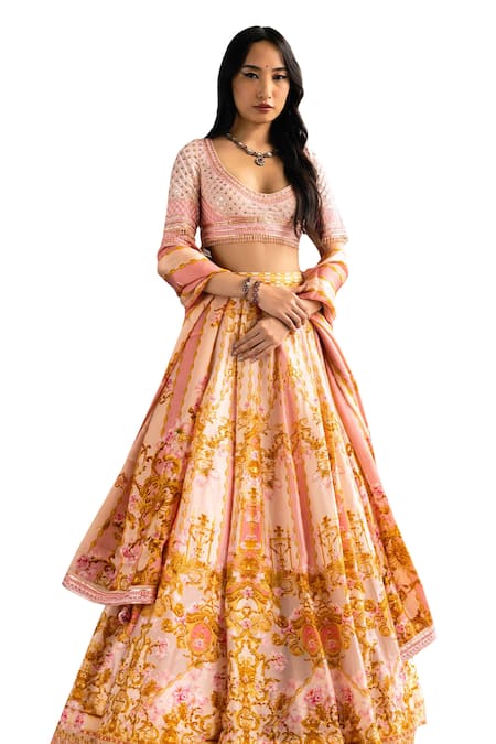 Falguni Shane Peacock Gaia Printed Lehenga Set 