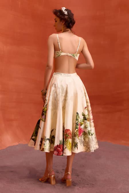 Kalista Melinda Floral Print Skirt Set 