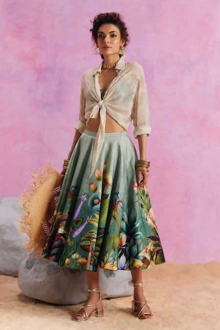 Kalista Amelia Floral Pattern Skirt Set 