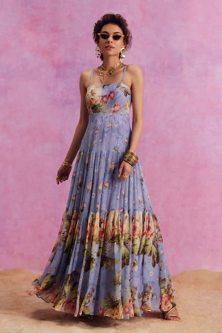 Kalista Urika Floral Pattern Maxi Dress 