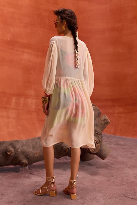 Kalista Rosalia Dress With Sheer Cape 