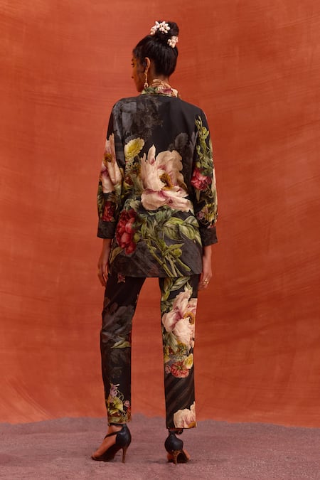 Kalista Fresh Blossom Print Shirt With Pant 