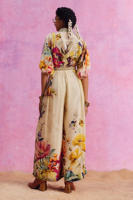 Kalista Floriana Print Collared Jumpsuit 