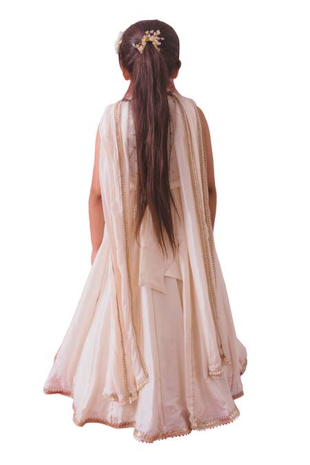 Chotibuti Ivory Silk Mirrors, Pearls, Embroidery Sequin And Gota Ray Anarkali Set at Aza Fashions Chotibuti_Ivory Silk Mirrors, Pearls, Embroidery Sequin And Gota Ray Anarkali Set _at_Aza_Fashions