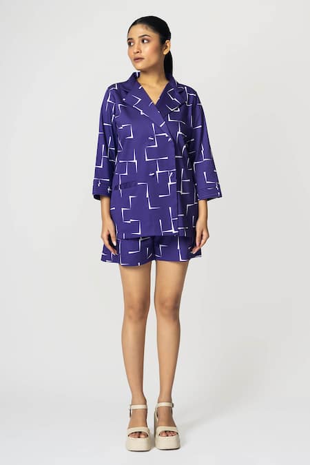 KLAD Brick Print Shirt With Shorts 