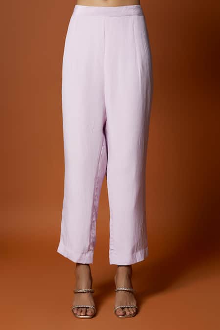 Shop_Mehak Murpana_Purple Crepe Sequins, Embroidery Square Neck Floral Jacket Pant Set _Online_at_Aza_Fashions