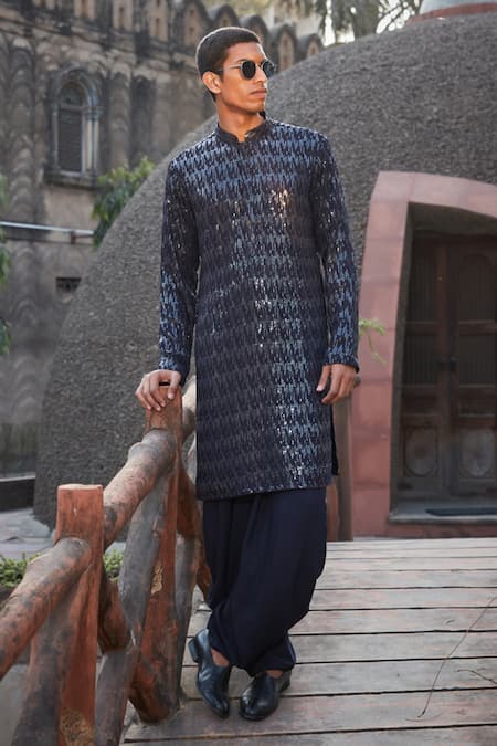 Bohame Karlos Sequin Embroidered Kurta With Salwar 