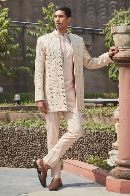 Bohame Rowan Chicanery Embroidered Jacket With Kurta Set 