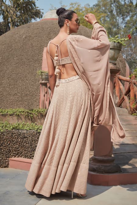 Bohame Kelly Chikankari Embroidered Lehenga Set 