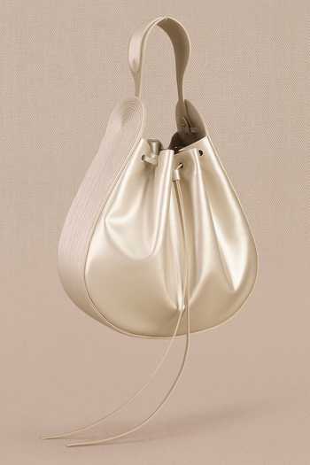 Buy Ampm Cream Haya Corded Bucket Handbag Online at Aza Fashions Buy_Ampm_Cream Haya Corded Bucket Handbag _Online_at_Aza_Fashions