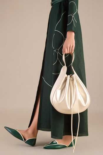 Shop Ampm Cream Haya Corded Bucket Handbag Online at Aza Fashions Shop_Ampm_Cream Haya Corded Bucket Handbag _Online_at_Aza_Fashions