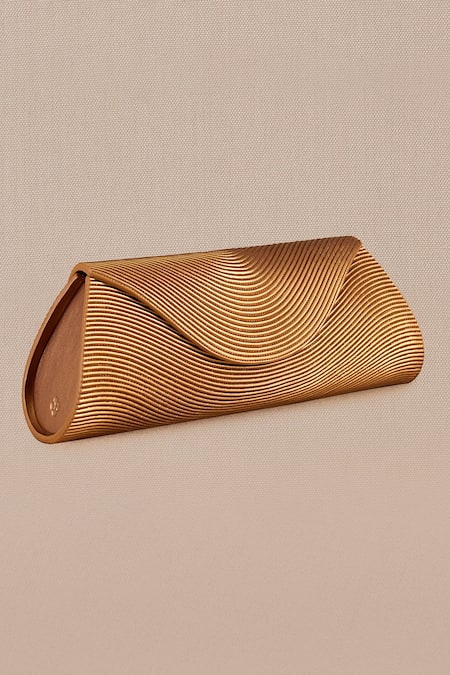 Shop_Ampm_Gold Ida Corded Clutch _Online_at_Aza_Fashions