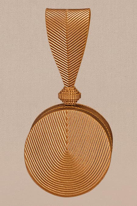 Buy_Ampm_Gold Chains Reeza Corded Wristlet Bag _Online_at_Aza_Fashions