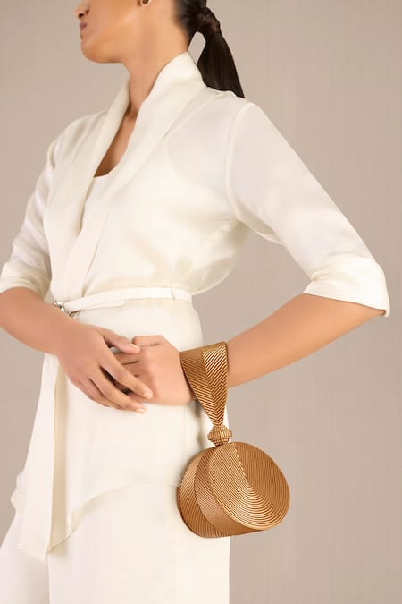 Shop_Ampm_Gold Chains Reeza Corded Wristlet Bag _Online_at_Aza_Fashions