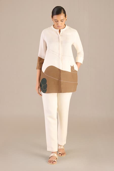 AMPM Shireen Abstract Pattern Shirt & Pant Set 