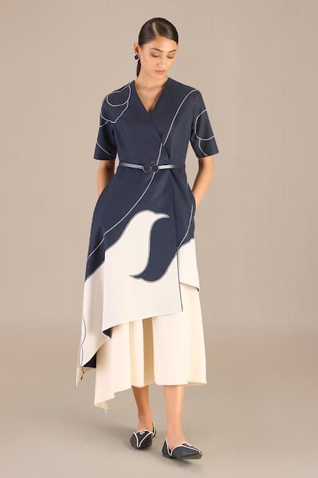 AMPM Seira Abstract Pattern Jacket & Skirt Set 