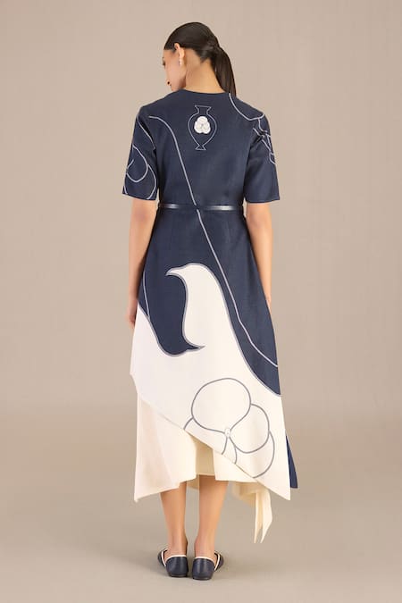 Ampm Seira Abstract Pattern Jacket & Skirt Set 