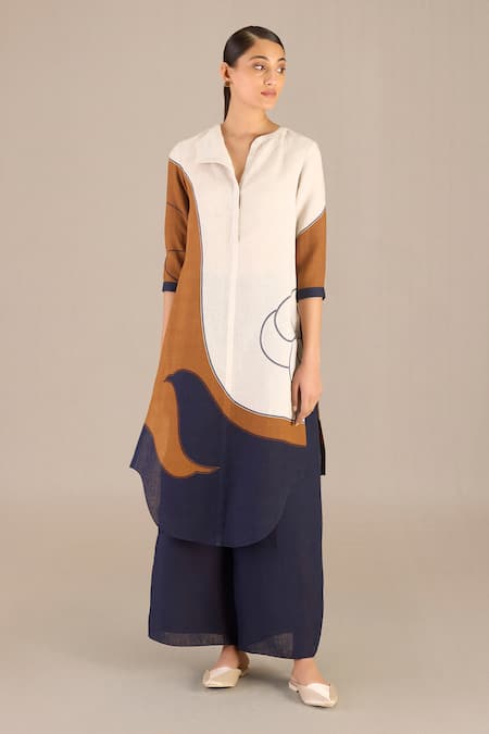 AMPM Kara Abstract Print Tunic & Palazzo Set 