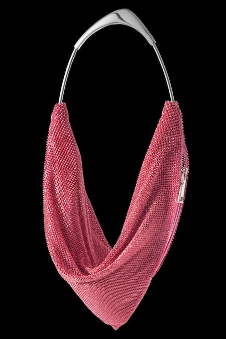 Alor Bags_Pink Rhinestones Celestial Chic Embellished Bag _Online_at_Aza_Fashions