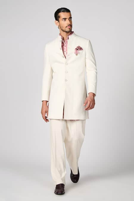 S&N by Shantnu Nikhil Plain Sherwani 