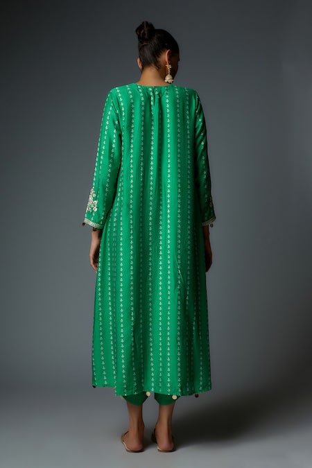 Bha Sha Misty Resham Embroidered Tunic With Pant 