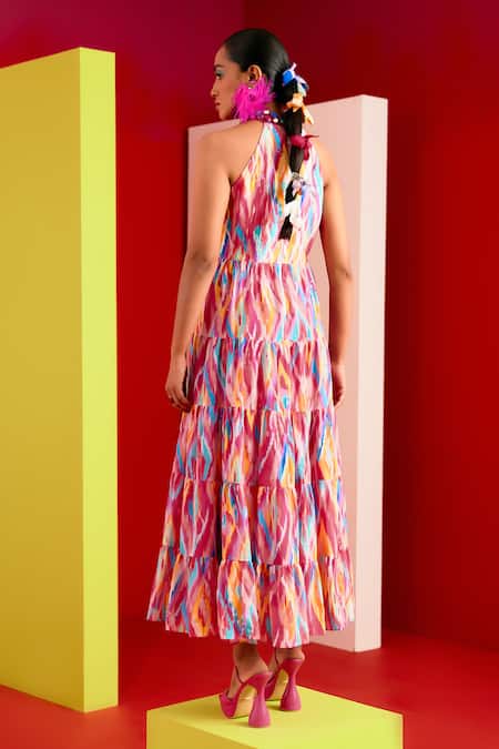Garima Bindal Abstract Print Layered Dress 