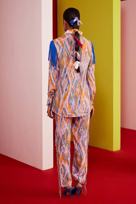 Garima Bindal Abstract Whimsical Print Shirt With Pant 