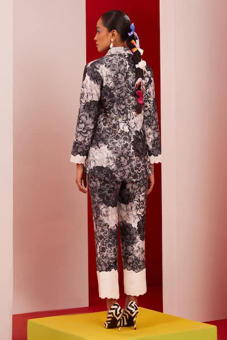 Garima Bindal Floral Print Blazer With Pant 