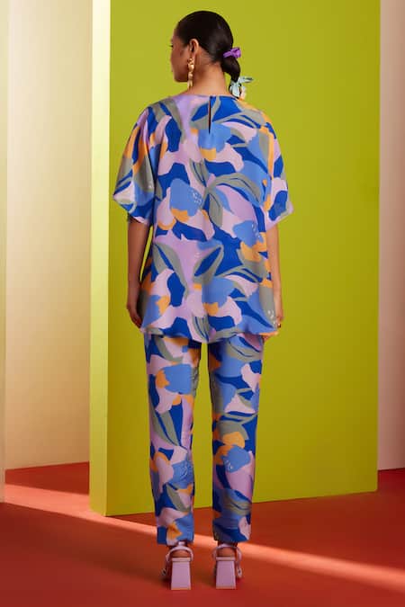 Garima Bindal Abstract Print Top With Straight Pant 