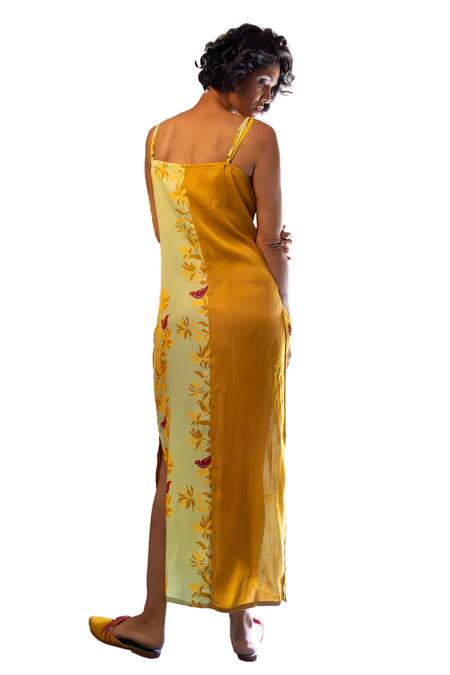 Amrood Green Satin Embroidery Square Neck Floral Pattern Strappy Dress Online at Aza Fashions Amrood_Green Satin Embroidery Square Neck Floral Pattern Strappy Dress _Online_at_Aza_Fashions