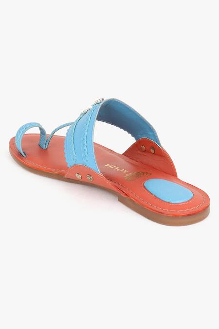 Buy_Kolha_Blue Aabha Kolhapuri Flats