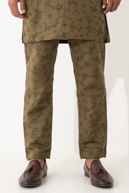 Shop Son Of A Noble Snob Brown Linen Polka Dot Bundi And Kurta Set Online at Aza Fashions Shop_Son Of A Noble Snob_Brown Linen Polka Dot Bundi And Kurta Set _Online_at_Aza_Fashions