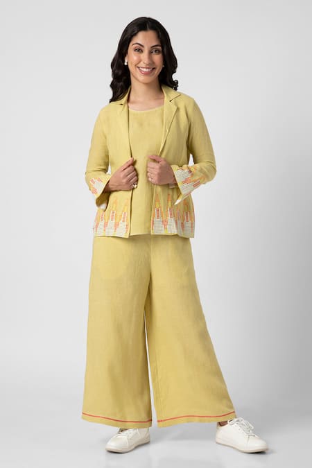 KAVERI Mona NY Pattern Blazer Pant Set 