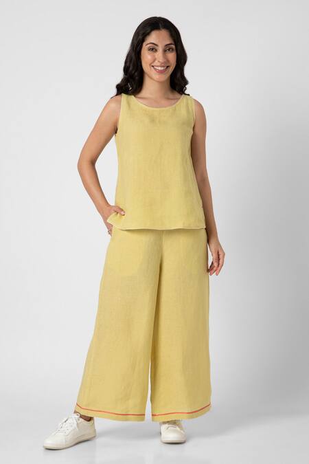 Buy Kaveri Green 100% Linen Embellished Stud Mona Ny Pattern Blazer Pant Set Buy_Kaveri_Green 100% Linen Embellished Stud Mona Ny Pattern Blazer Pant Set