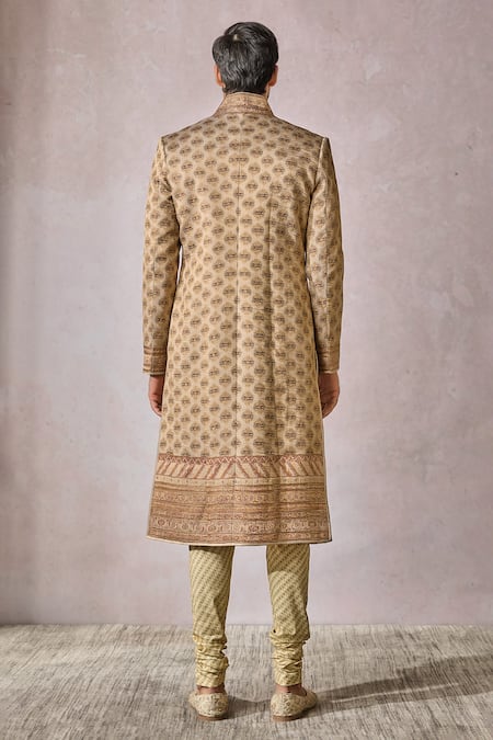 Tarun Tahiliani Mandala Print Phulkari Sherwani Churidar Set 