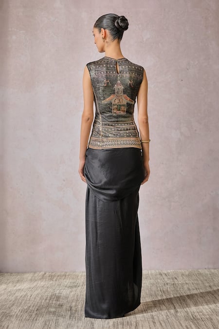 Tarun Tahiliani Metallic Printed T-Shirt 