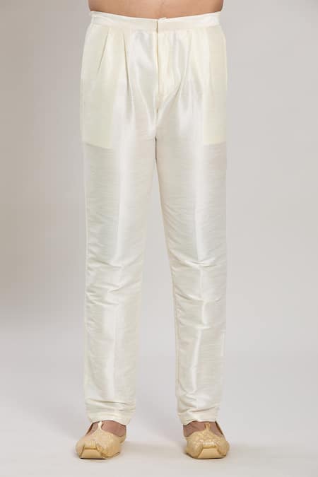 Arihant Rai Sinha_Yellow Silk Sequins, Embroidery Floral Motif Pattern Sherwani Set _at_Aza_Fashions