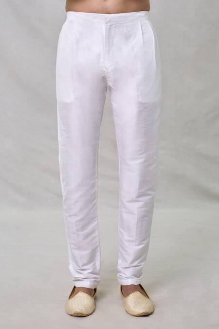 Buy_Arihant Rai Sinha_Pink Silk, Faux Leather, Cotton Embroidery, Sequins Flower Butti Sherwani Set 