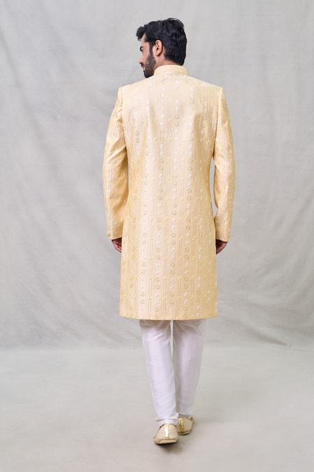 Arihant Rai Sinha Flower Butti Embroidered Sherwani With Aligadhi Pant 
