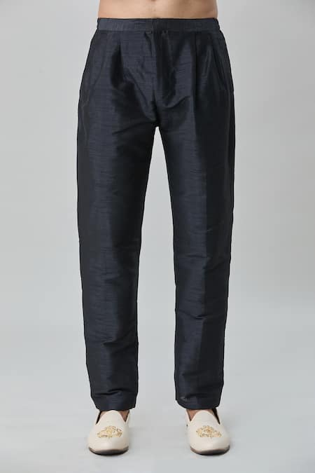 Arihant Rai Sinha_Wine Velvet, Silk Sequins, Embroidery Leaf Jacket Aligadhi Pant Set _Online_at_Aza_Fashions