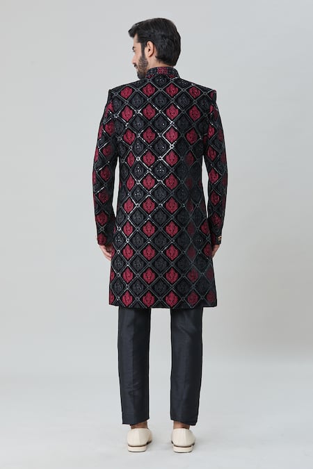 Arihant Rai Sinha Flower Mandala Embroidered Sherwani With Pant 
