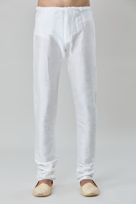 Arihant Rai Sinha Blue Silk, Faux Leather, Cotton Embroidery Flower Tile Sherwani With Churidar at Aza Fashions Arihant Rai Sinha_Blue Silk, Faux Leather, Cotton Embroidery Flower Tile Sherwani With Churidar _at_Aza_Fashions