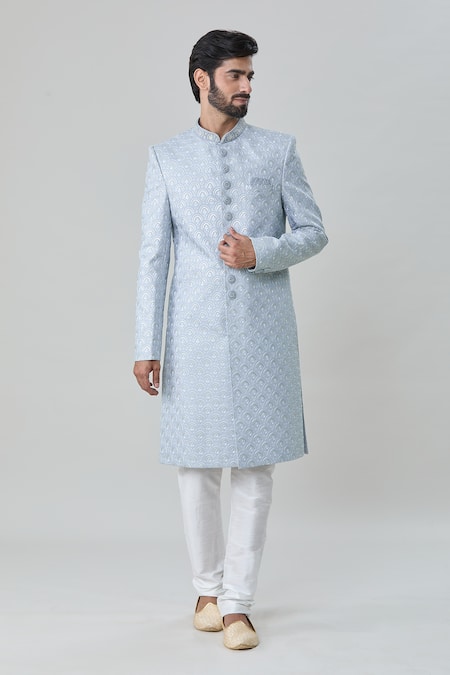 Arihant Rai Sinha Scallop Embroidered Sherwani With Churidar 