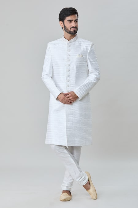 Arihant Rai Sinha Miniature Shell Embroidered Sherwani With Churidar 