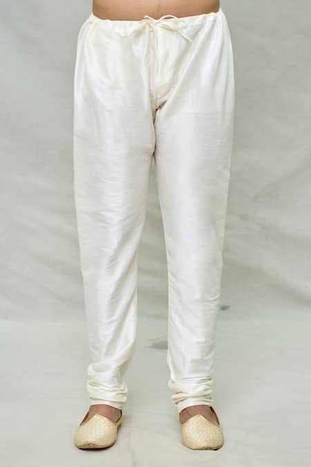 Arihant Rai Sinha_Peach Silk, Chanderi Sequins, Embroidery Sherwani Set _Online_at_Aza_Fashions