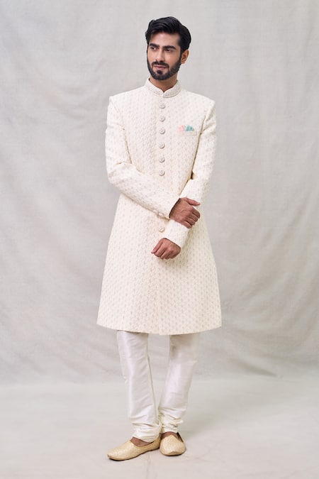 Arihant Rai Sinha Threadwork Embroidered Sherwani Set 