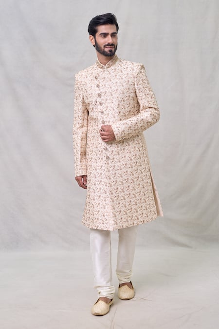 Arihant Rai Sinha Paisley Embroidered Sherwani Set 